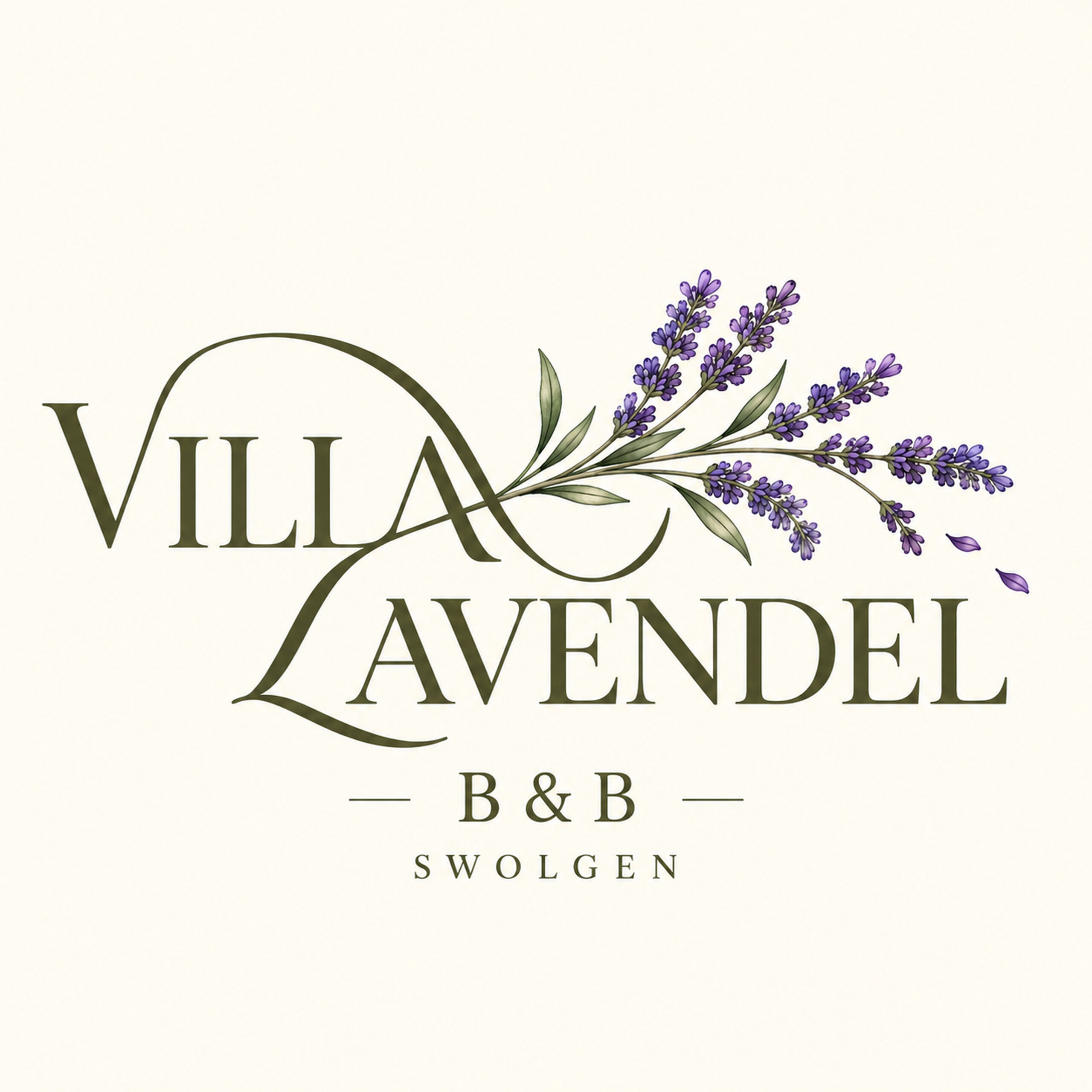 Logo Bed en Breakfast Villa Lavendel, Swolgen aan het Pieterpad